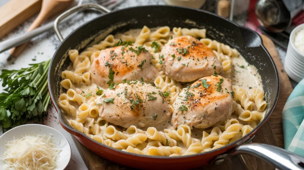 Parmesan on pasta