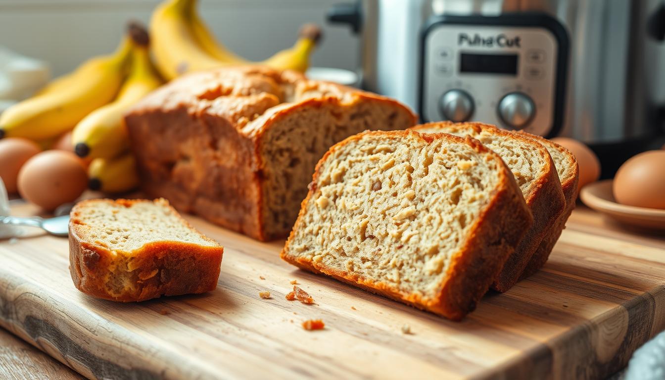 Banana bread in the crockpot with sour cream