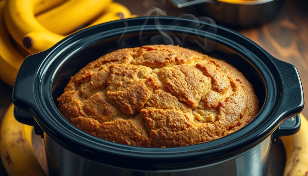 slow cooker banana bread